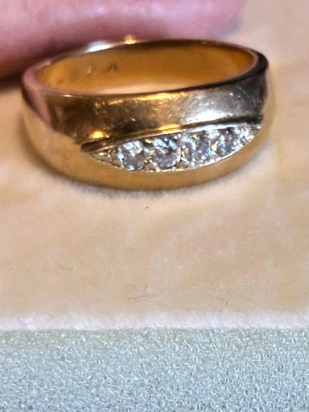 14k gold diamond Stone-Set Ring